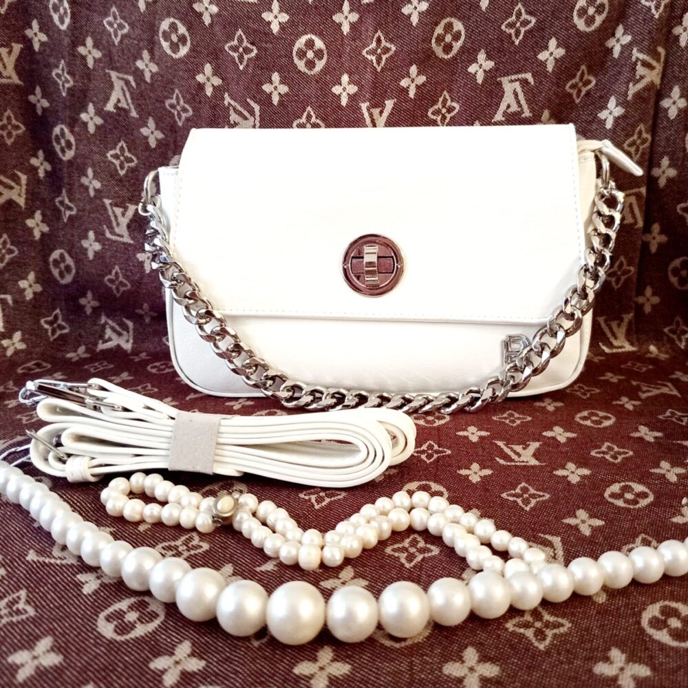 Bag to bag λευκό τσαντάκι χιαστί.