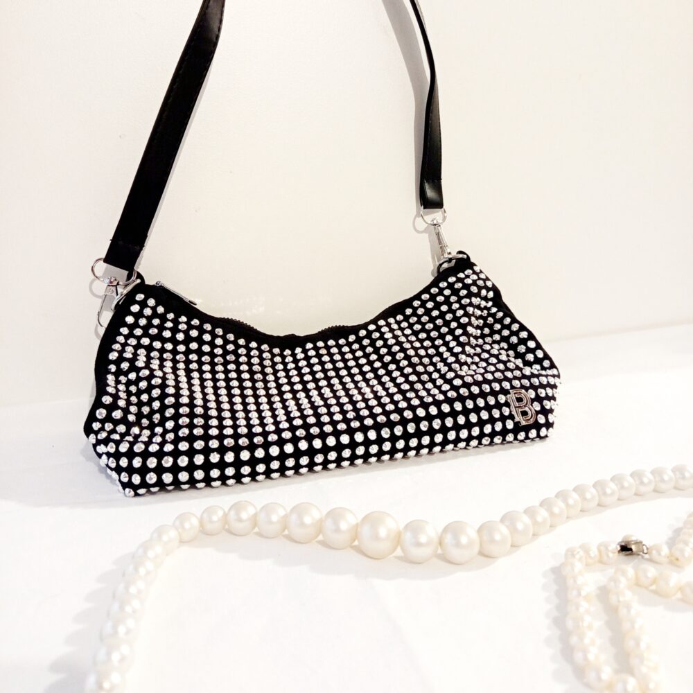 Bag to bag glamour velvet mini bag με Strass.