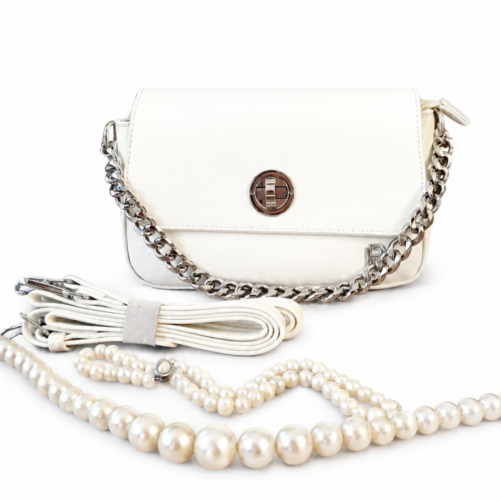 Bag to bag λευκό τσαντάκι χιαστί.