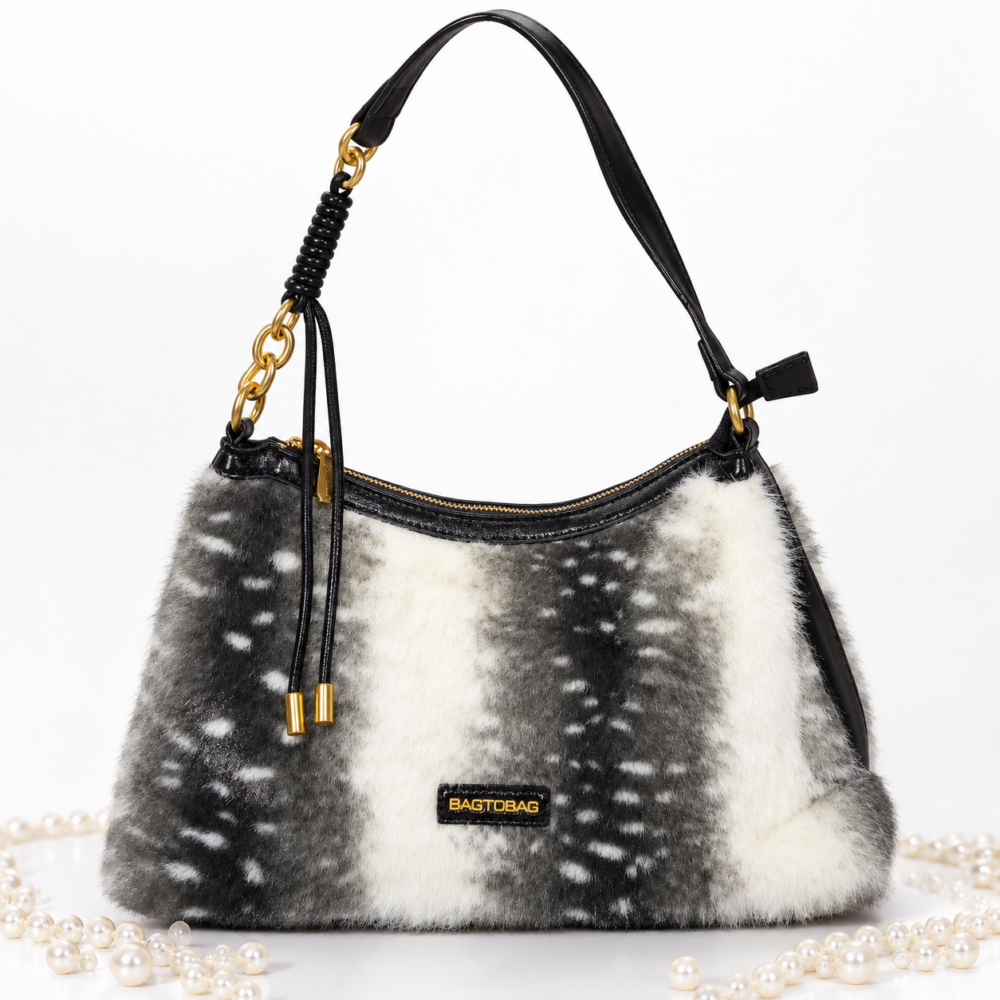 Bag to bag τσάντα ώμου & χειρός με γούνα.